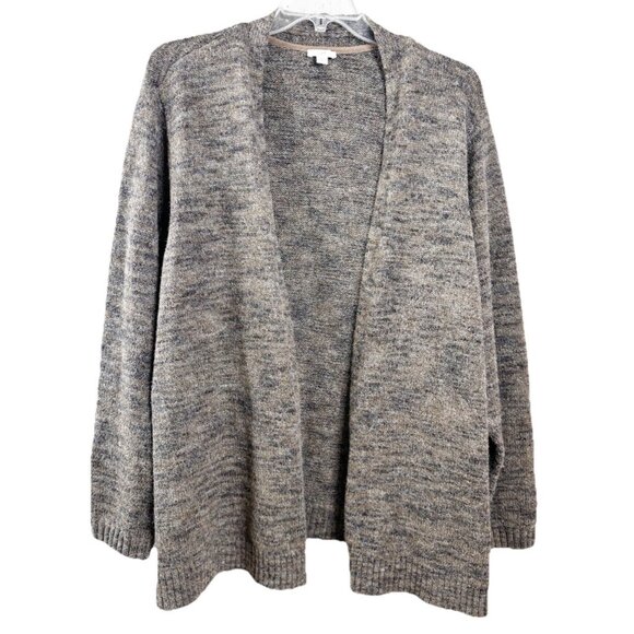 J Jill Sz 4X Brown Black Heathered Open Cardigan Acrylic Blend Soft EUC - Picture 1 of 10